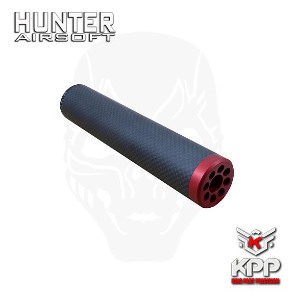Supressor Airsoft Carbono SRS / TAC41 rosca 24mm Tipo 2 35 x 175mm - KPP