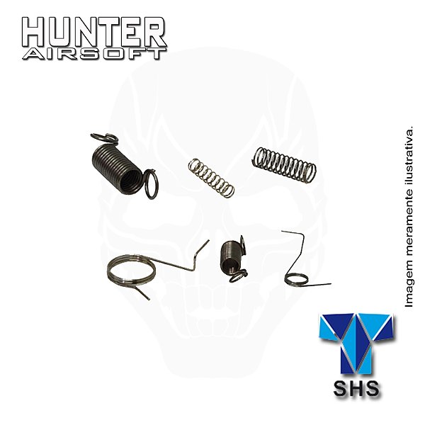 Conjunto de molas Airsoft AEG gearbox V.2 - SHS