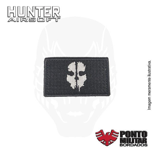Patch Ghost bordado - Ponto Militar
