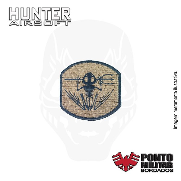 Patch Navy Seal DEVGRU Frogman Tan bordado - Ponto Militar