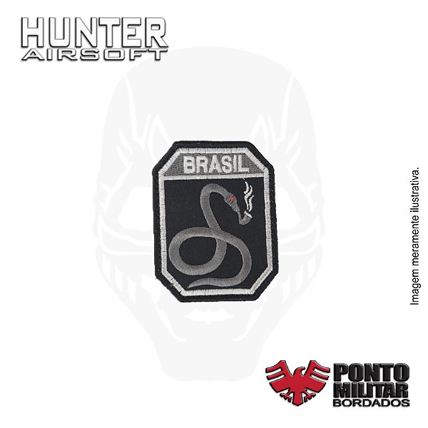 Patch FEB a cobra vai fumar negativo bordado - Ponto Militar