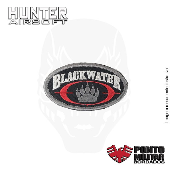 Patch Black Water bordado - Ponto Militar