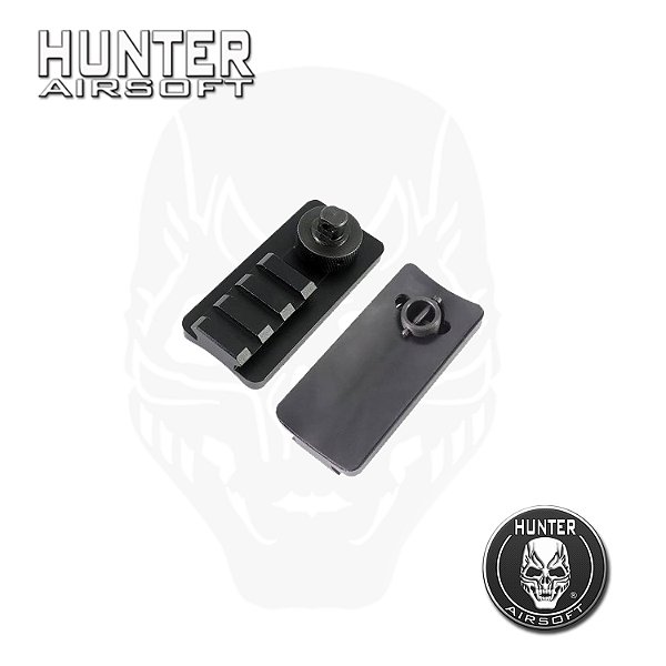 Mount trilho  p/ bipé Atlas e zarelho bandoleira 75 x 22mm - Hunter Airsoft