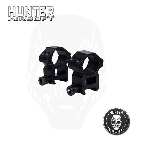Mount robusto luneta tubo 25,4 mm trilho 22 mm alto (par) - Hunter Airsoft