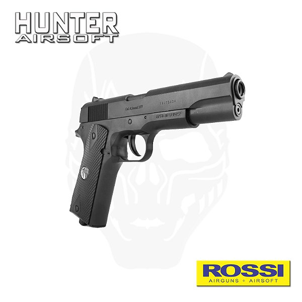 Pistola pressão Airgun CO² 1911 Comando W125B 4,5mm - Rossi