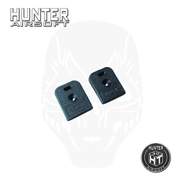 Base magazine média logo Glock G17 / G18 GBB 3D (2 peças) - Hunter Airsoft
