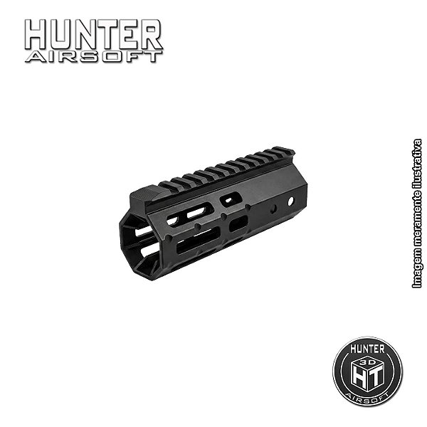 Handguard 5" Picatinny M-lok Airsoft + Barrel Nut - Hunter Airsoft