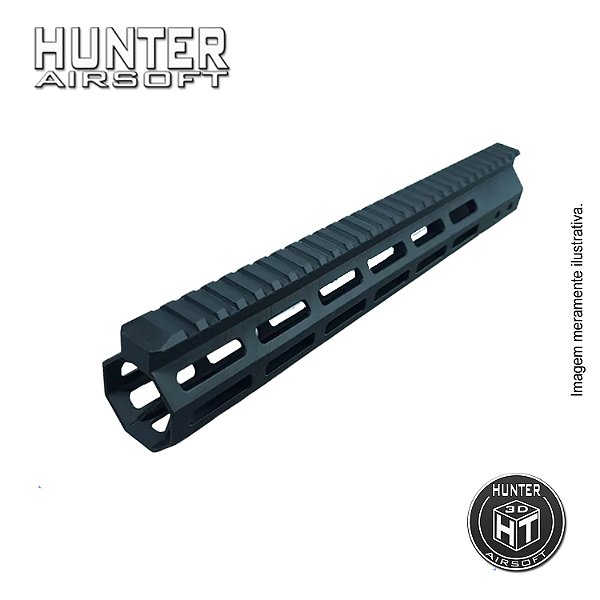 Handguard 12" Picatinny M-lok Airsoft + Barrel Nut - Hunter Airsoft