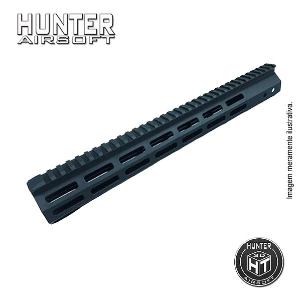 Handguard 14" Picatinny M-lok Airsoft + Barrel Nut - Hunter Airsoft