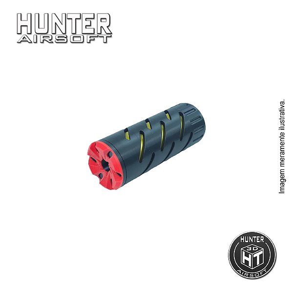 Supressor Twist Gold 39 x 100mm M4/M16 CCW 14mm 3D - Hunter Airsoft