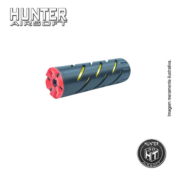 Supressor Twist Gold 39 x 125mm M4/M16 CCW 14mm 3D - Hunter Airsoft