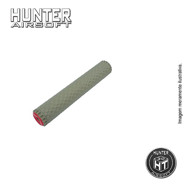 Supressor Colméia 35 x 200mm M4/M16 CCW 14mm 3D Tan - Hunter Airsoft