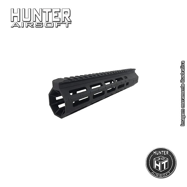Handguard 10" Picatinny M-lok Airsoft + Barrel Nut - Hunter Airsoft