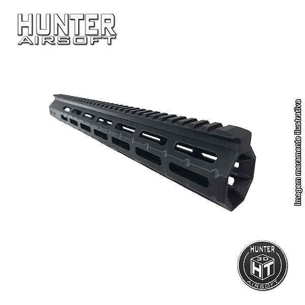 Handguard 15" Picatinny M-lok Airsoft + Barrel Nut - Hunter Airsoft