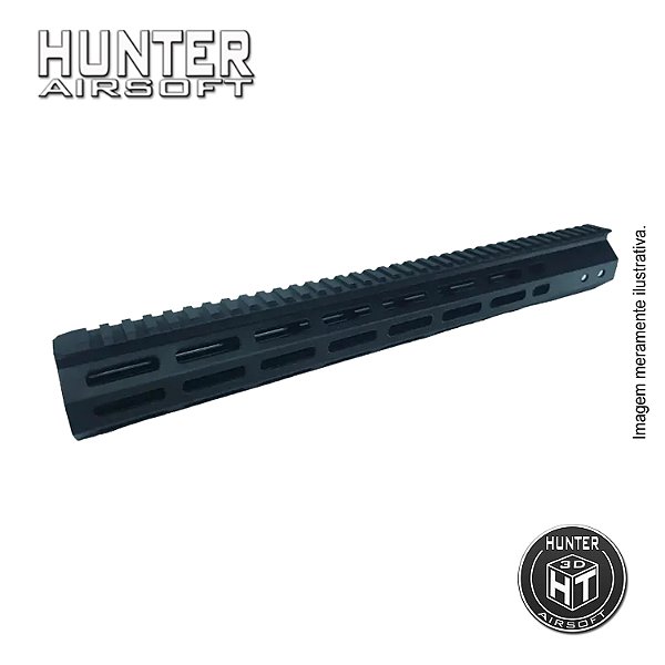Handguard 15" Picatinny M-lok Airsoft + Barrel Nut - Hunter Airsoft
