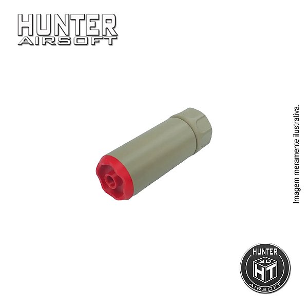 Supressor SOCOM 38x100mm M4/M16 Airsoft CCW 14mm Tan - Hunter 3D