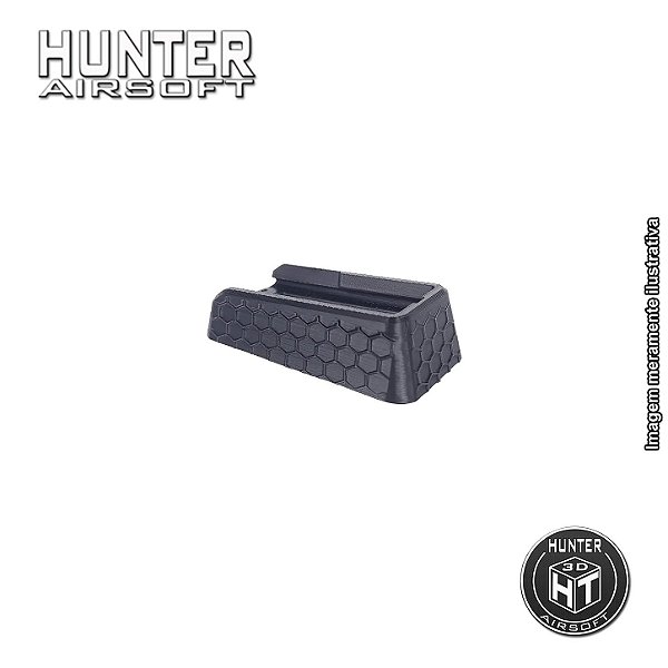 Magwell Hexa longo M4 Neptune Rossi Airsoft Preto - Hunter 3D