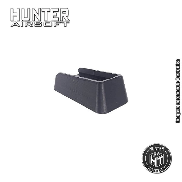 Magwell Hunter longo M4 Neptune Rossi Airsoft Preto - Hunter 3D