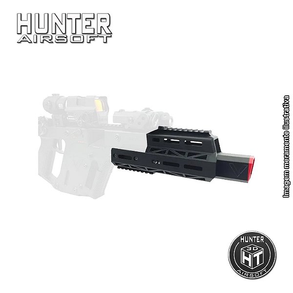 Handguard 8,5” M-Lok Kriss Vector Krytac + Supressor e trilho - Hunter 3D