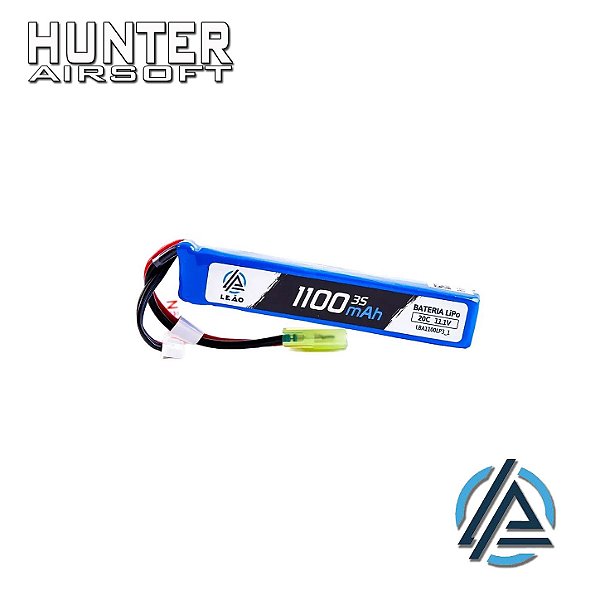 Bateria LiPo Ultra 11.1V/3s (1 pack) 1100mAh (20/40C) Airsoft - Leão