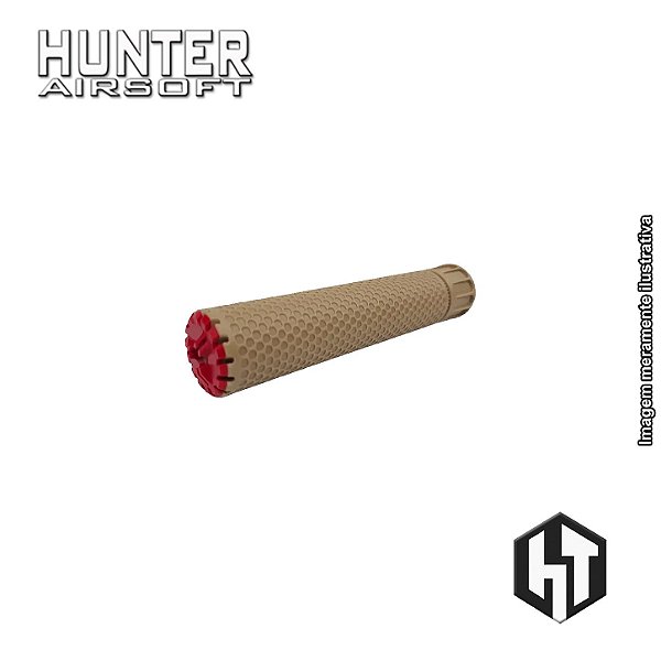 Supressor KAC 42x175 Tan + Flash Hider M4 CCW 14mm - Hunter 3D