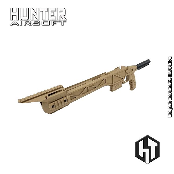 Coronha/Chassis Python Sniper Airsoft M24 Storm Tan - Hunter 3D