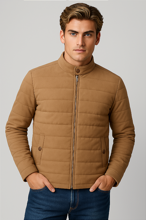 Jaqueta  Suede- Marrom