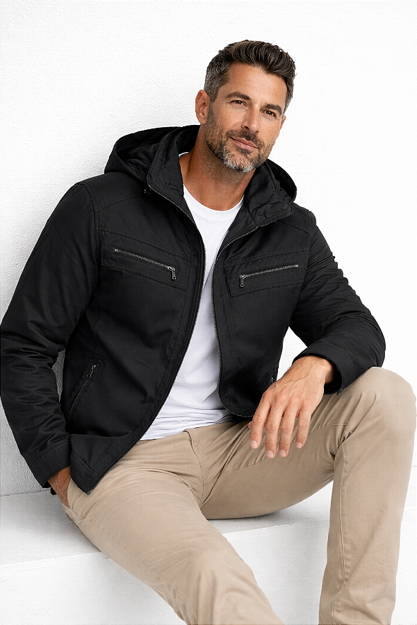 Jaqueta Sarja Classic American-Preto