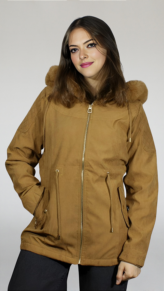 Parka Sarja Peluciada -Caramelo