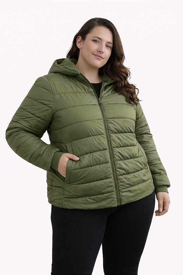 Jaqueta Feminina Plus Size 4XL ao 8XL Microfibra Forro Manta | Europa