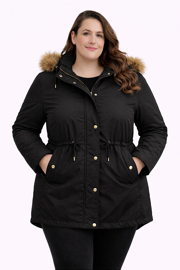 Parka Feminina Plus com 50% de desconto - play outlet