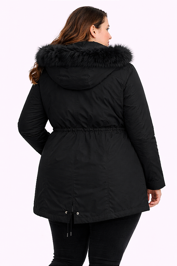 Parka Feminina Plus com 50% de desconto - play outlet