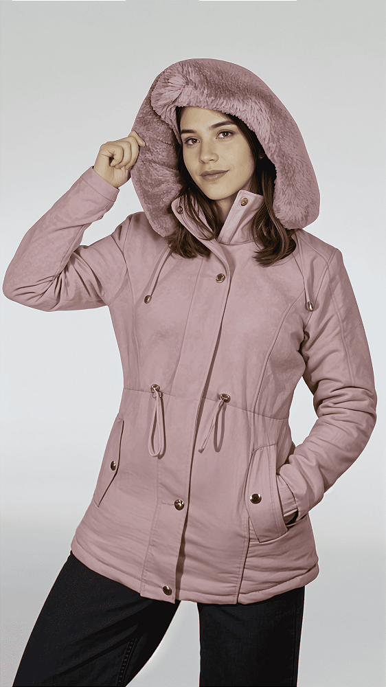 Parka Dupla face- Rosa