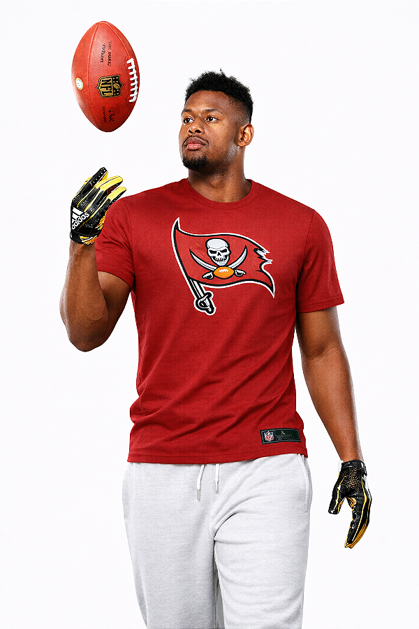 Camiseta Buccaneers MTO Label Midnight Mascot Team Logo - Vinho