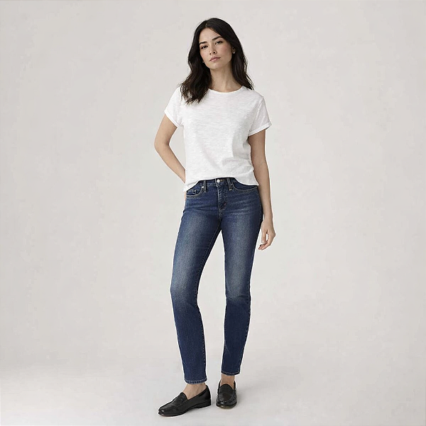 Calça Jeans Levi's® 724® High Rise Straight Lavagem Escura
