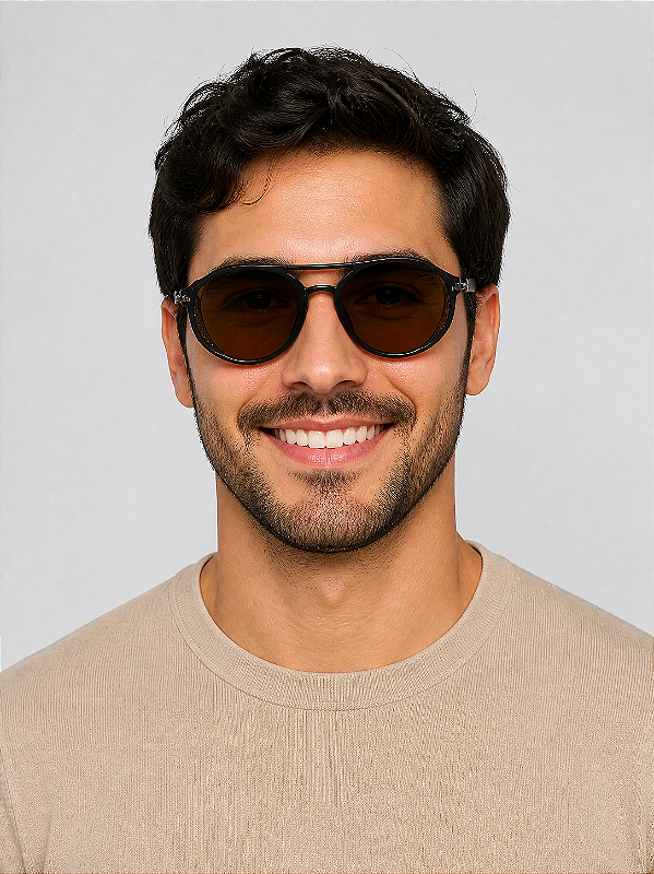 Óculos de Sol Hyphe Steampunk Aviator Vintage UV400