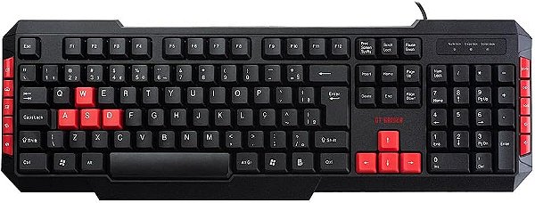 TECLADO TGAMING GT USB PRETO VERMELHO