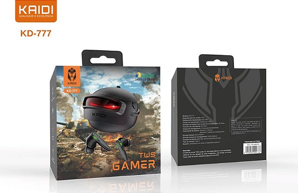 FONE BLUETOOTH GAMER KAIDI BLUETOOTH KD-777