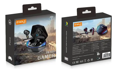 FONE DE OUVIDO GAMER BLUETOOTH GOLD FN-B23