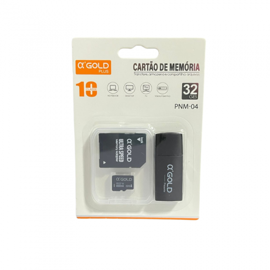 CARTAO DE MEMORIA 32GB 3 EM 1 GOLD