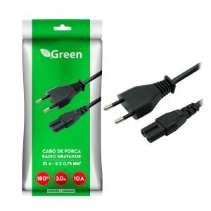 CABO TRIPOLAR 10A 3M GREEN