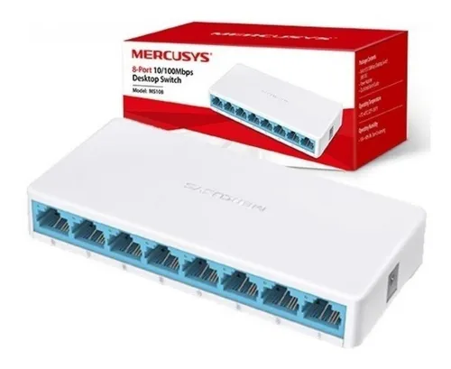 SWITCH DE MESA 8 PORTAS 10/100MBPS MS108
