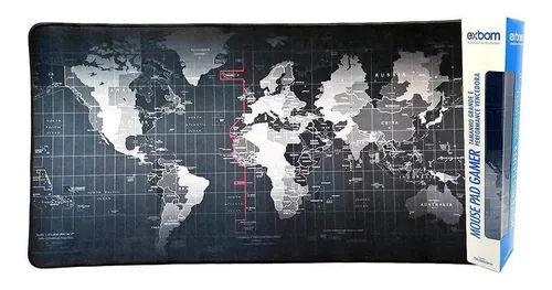 MOUSEPAD GAMER EXBOM MAPA MUNDI 90X40