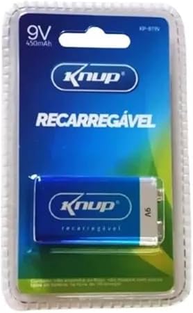 BATERIA RECARREGAVEL 9V KNUP - KP-BT9V