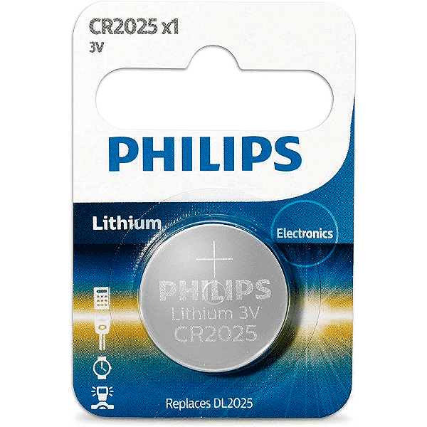 PILHA PHILIPS LITHIUM CR-2025 UNIDADE 2