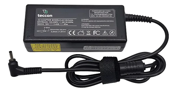 FONTE CARREGADOR NOTEBOOK ACER 19V 3.42A 3.0x1.1mm 65W
