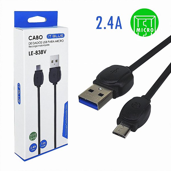 CABO IT BLUE MICRO USB 1MT LE-838V