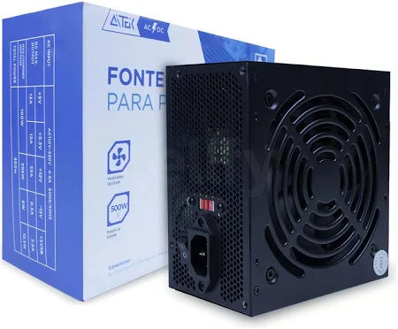 FONTE 500W REAL ATX COM CABO AITEK ATF-500