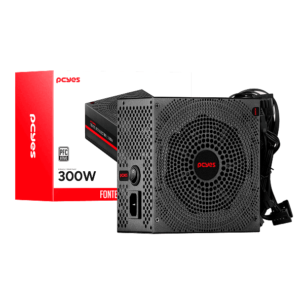FONTE ATX PCYES ELECTRA 300W PFC ATIVO - ELEC300W