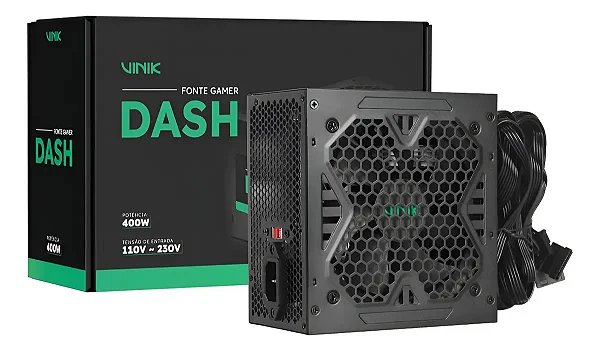 FONTE GAMER VINIK DASH 400W PRETO - VFG400WPV3